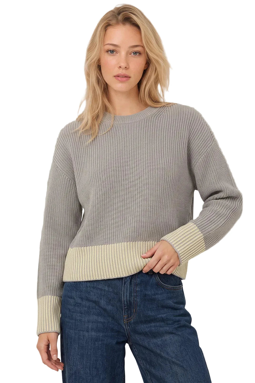 SIENNA STRIPE RIB PULLOVER