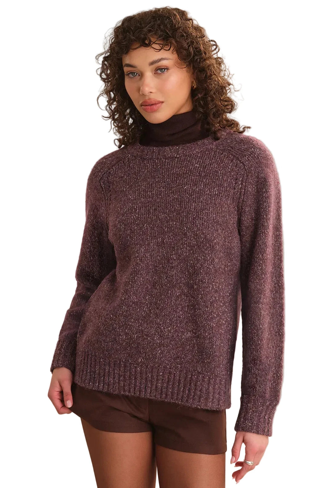 CONSTANCE RELAXED CREW WITH PLACED POINTELLE