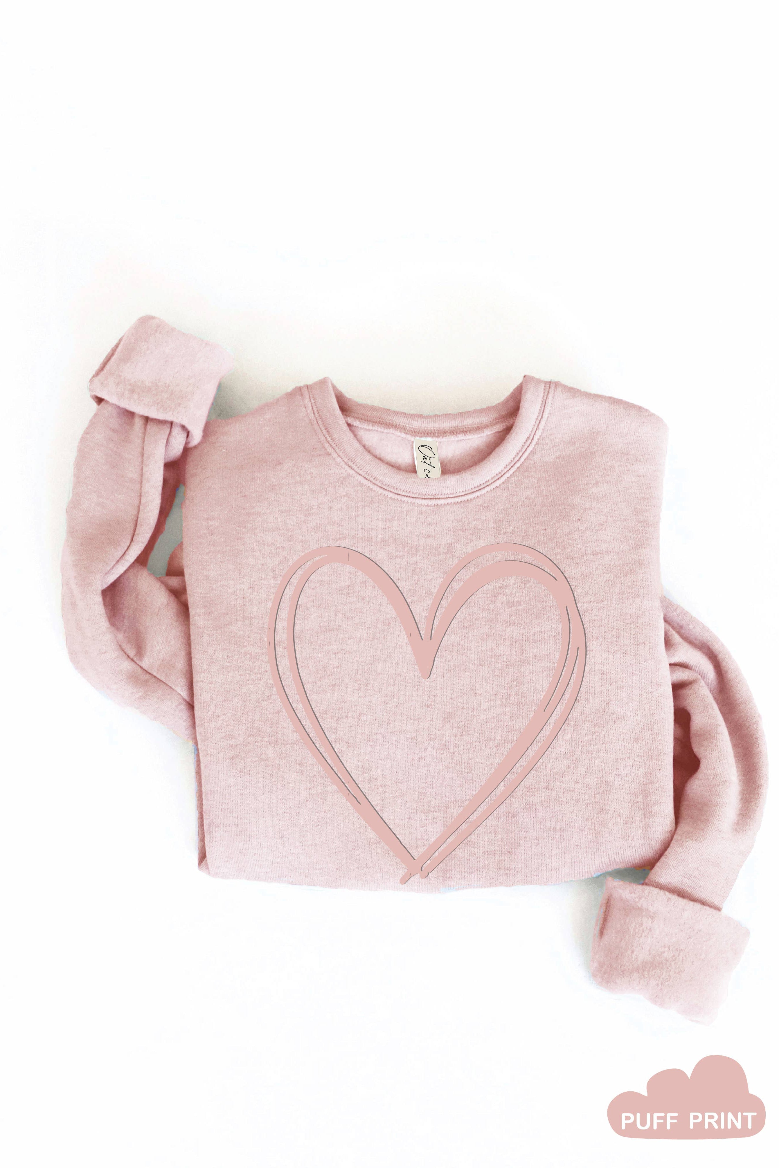 HEART PUFF Graphic Sweatshirt