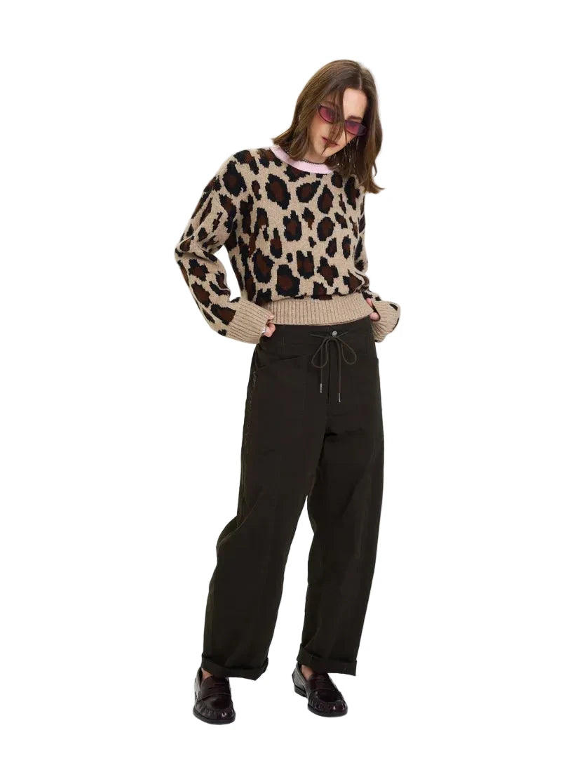 VILLA DRAWSTRING BARREL PANT / Fern