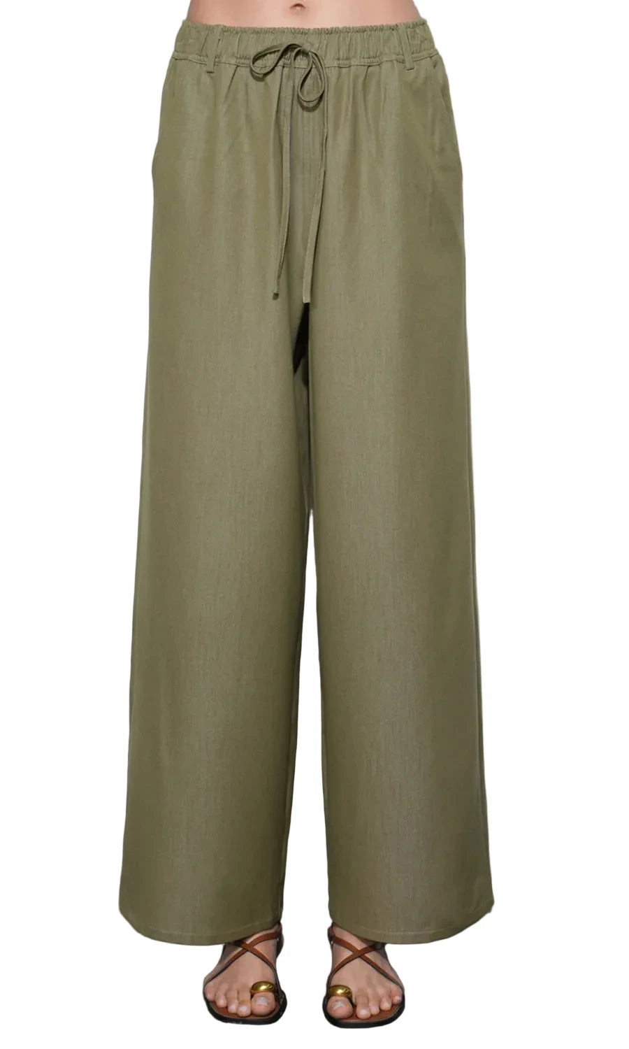 Paisley Wide Leg Pull On Pants