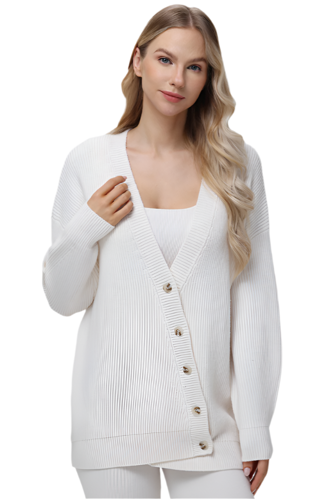 EVELYN: ASYMMETRICAL LUXE OVERSIZED CARDIGAN