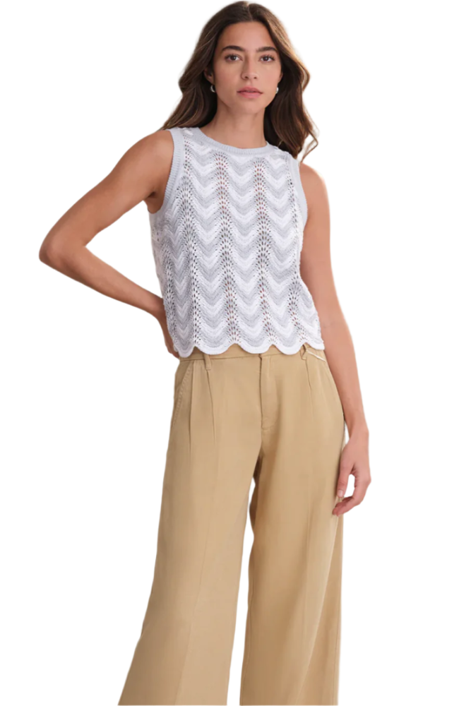 KAYLA CHEVRON SCALLOPED TANK