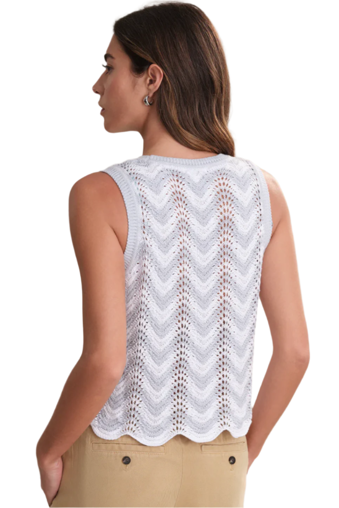 KAYLA CHEVRON SCALLOPED TANK