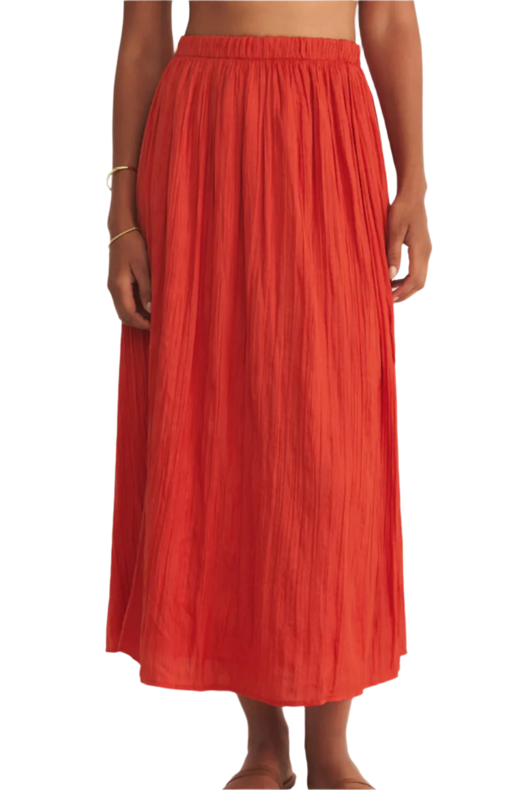 NICOLINE CRINKLE MIDI SKIRT