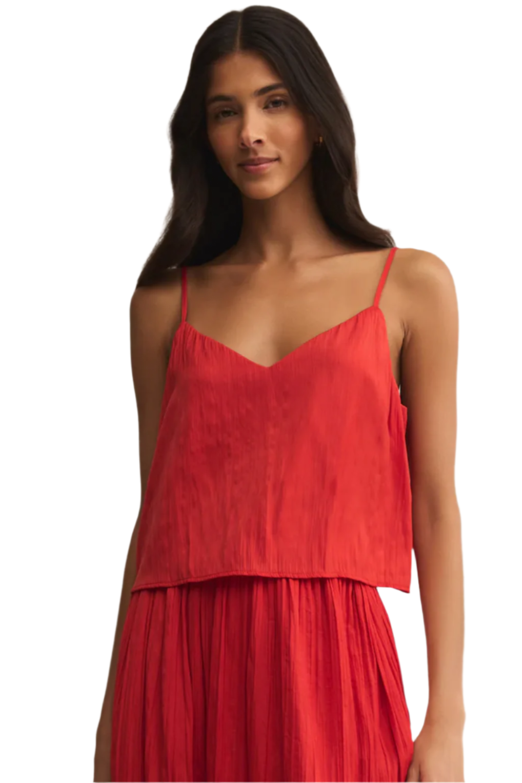 FIORE CRINKLE SATIN TANK