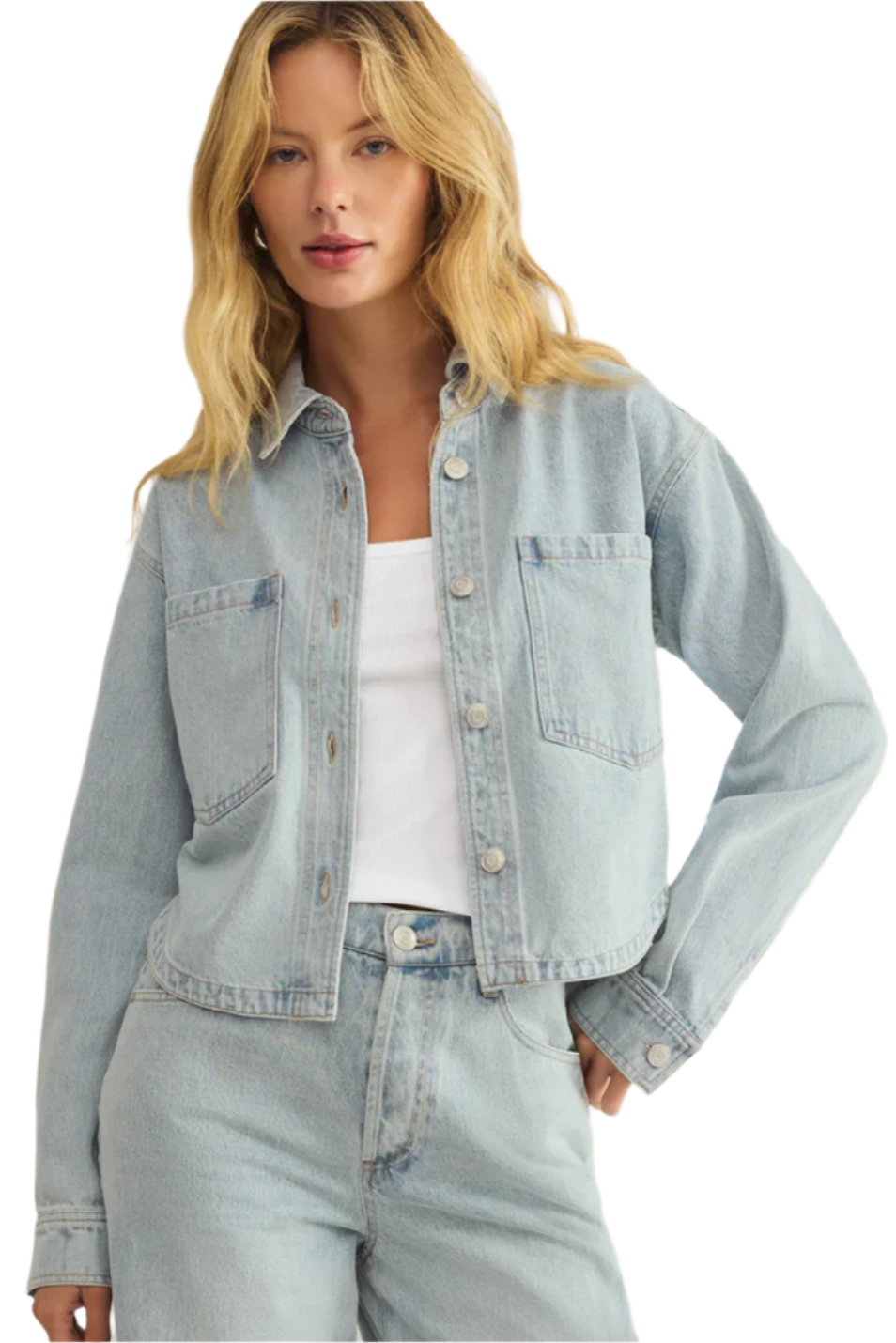 ALL DAY CROPPED DENIM JACKET