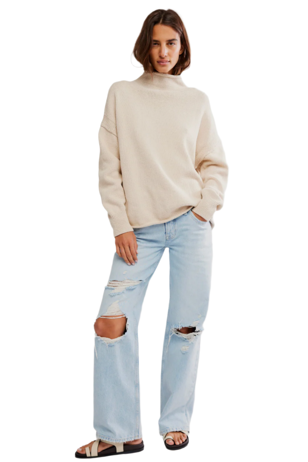 Torres Roll-Neck Sweater / sugar