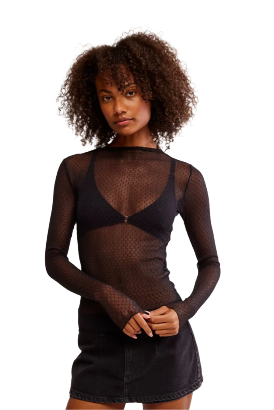 MINDING MY BUSINESS TOP / black