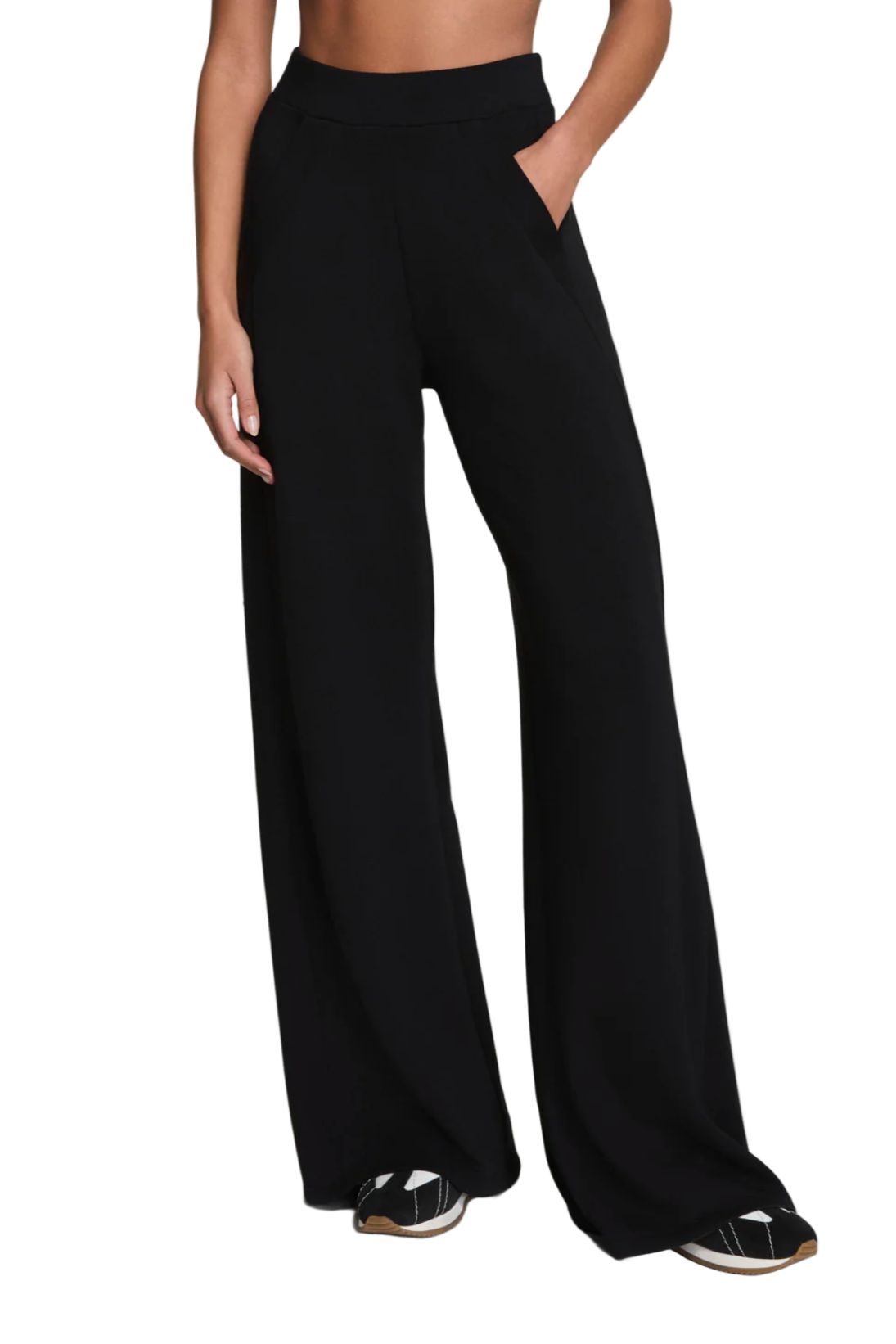 SPANX AirEssentials® Wide Leg Track Pant / Very Black