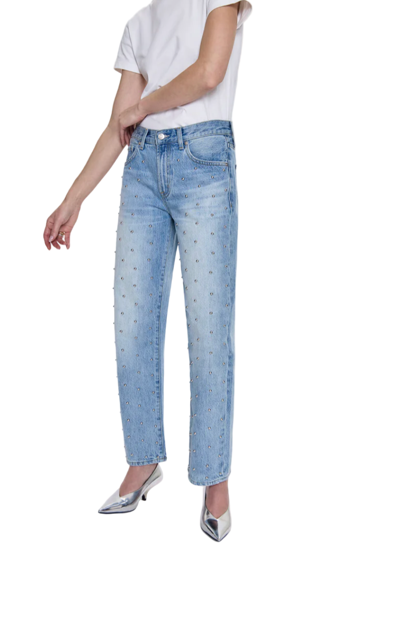 Pistola Lexi Mid Rise Bowed Straight Jean – Aries