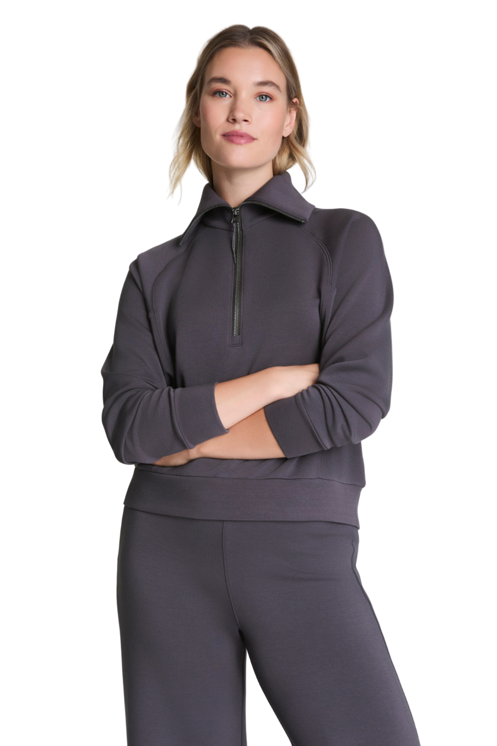 SPANX® AirEssentials Half Zip Pullover in Storm