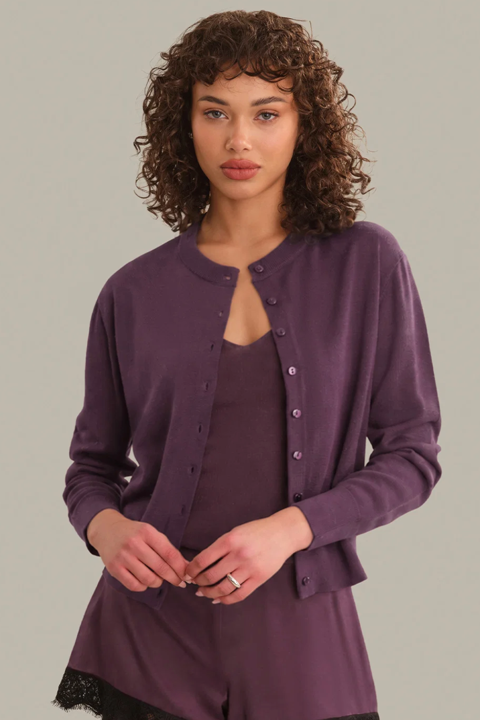 BENNETT SHEER LONG SLEEVE BUTTON DOWN - ITALIAN PLUM