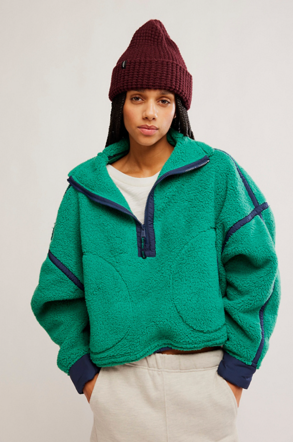 Mountain High Half Zip Fleece / GREEN GLOW