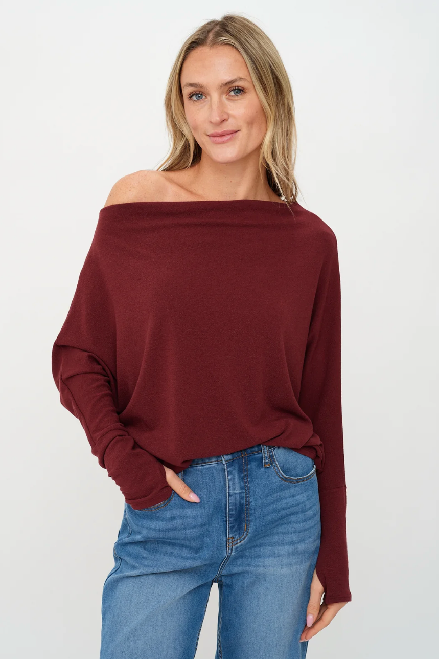 THE ANYWHERE TOP / burgundy