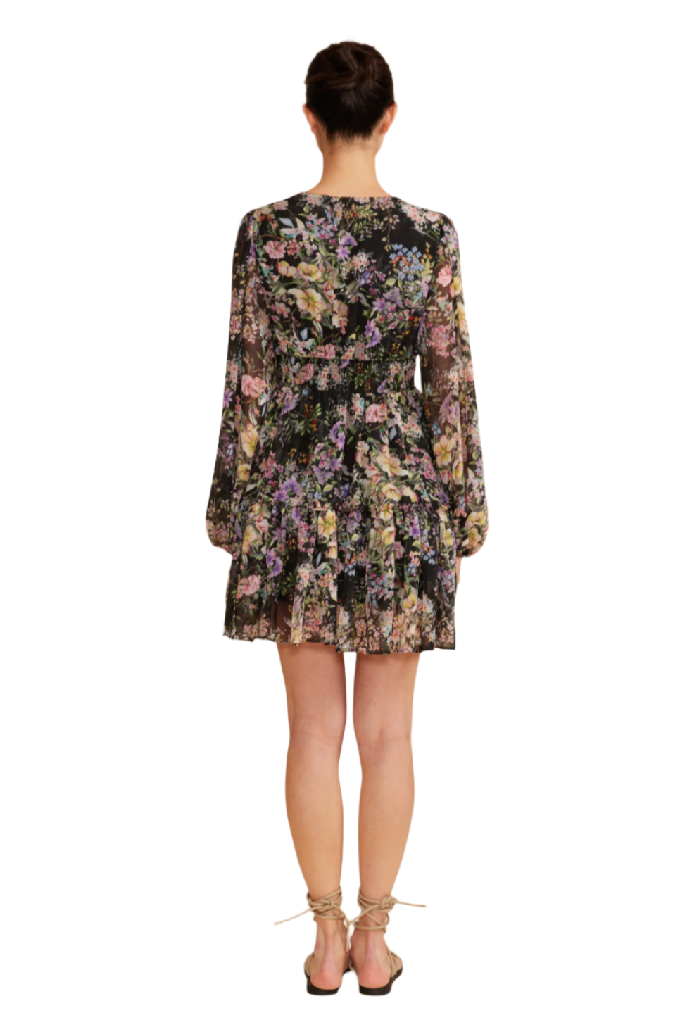 MYRA BLACK FLORAL DRESS