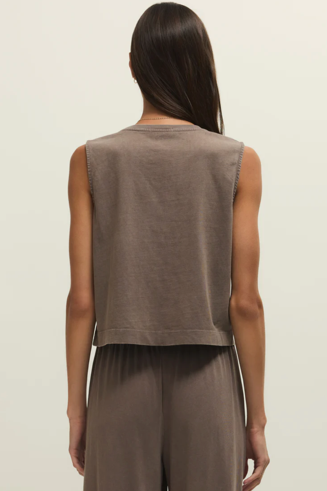 SLOANE COTTON JERSEY TANK / PERFECTLY TAUPE