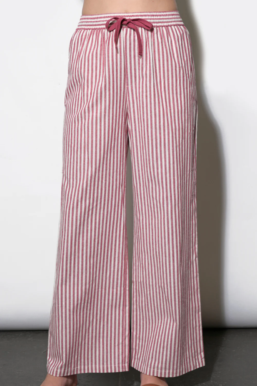 Hellen Stripe Pull Up Drawstring Pant