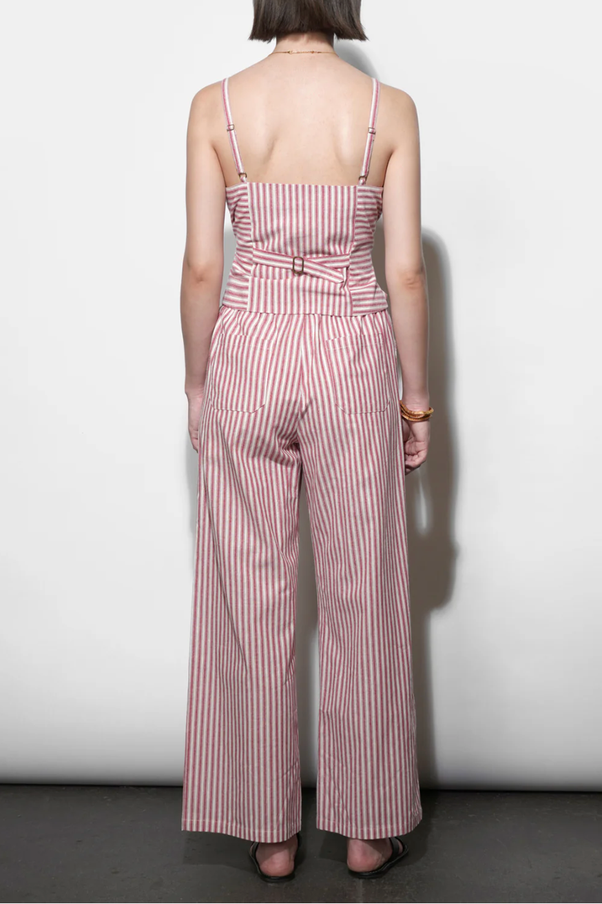 Hellen Stripe Pull Up Drawstring Pant