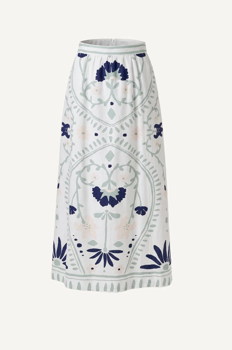 JULIET ANKLE SKIRT | LILIANA BLUE SURF