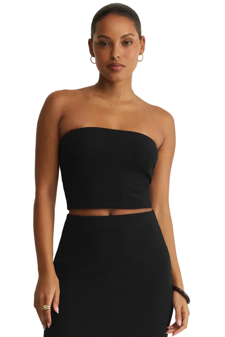 Z Supply Caffari tube top tank with strapless fitted silhouette and soft stretch fabric for versatile styling