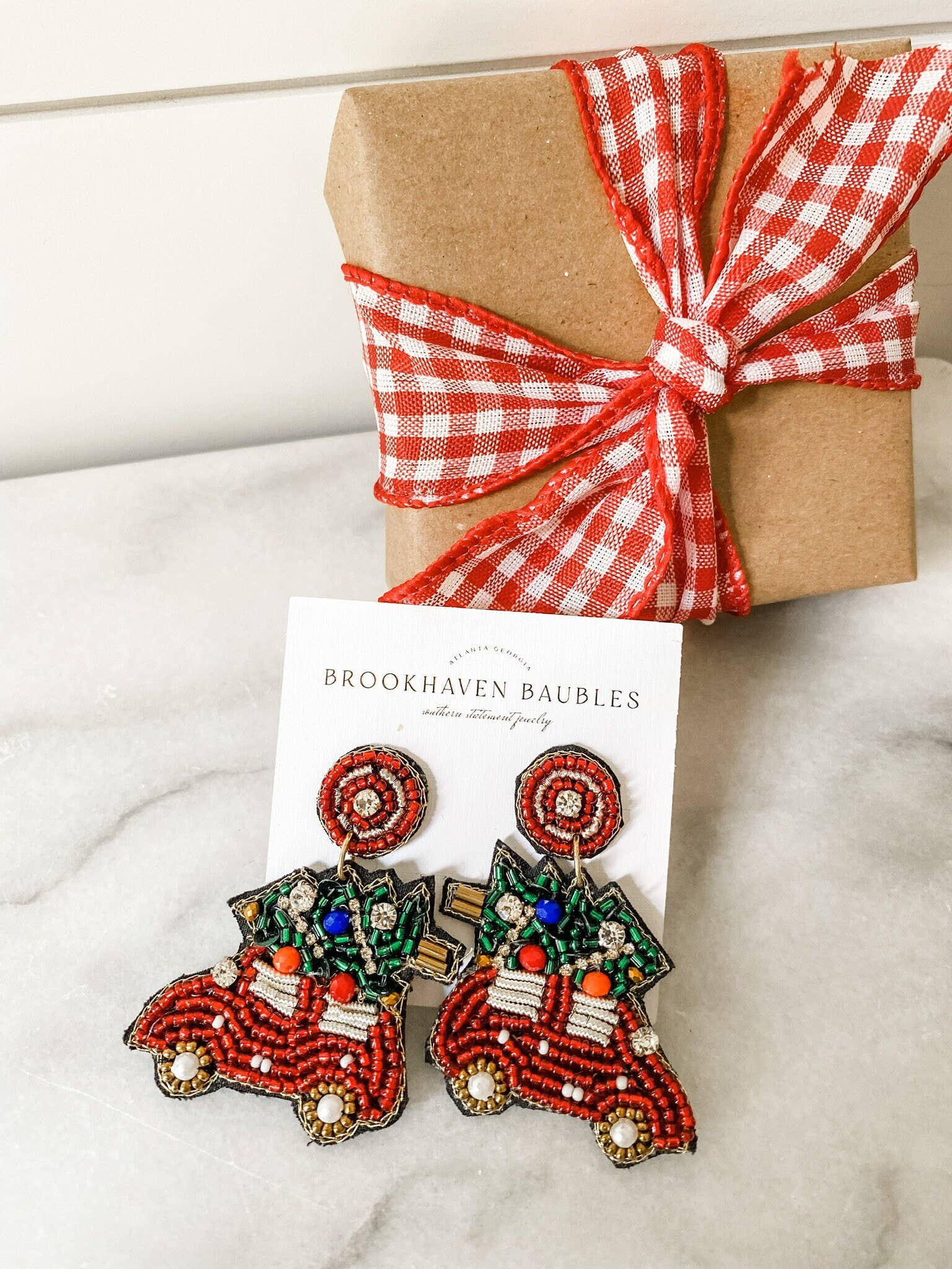 Christmas Tree Car Earrings