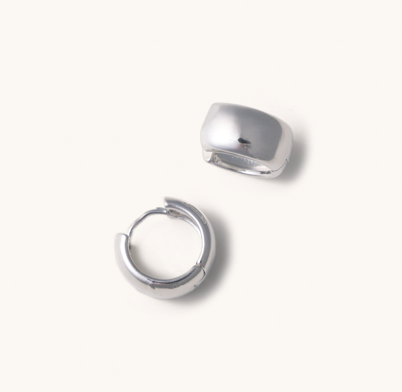 Silver Mimi Chunky Hoops