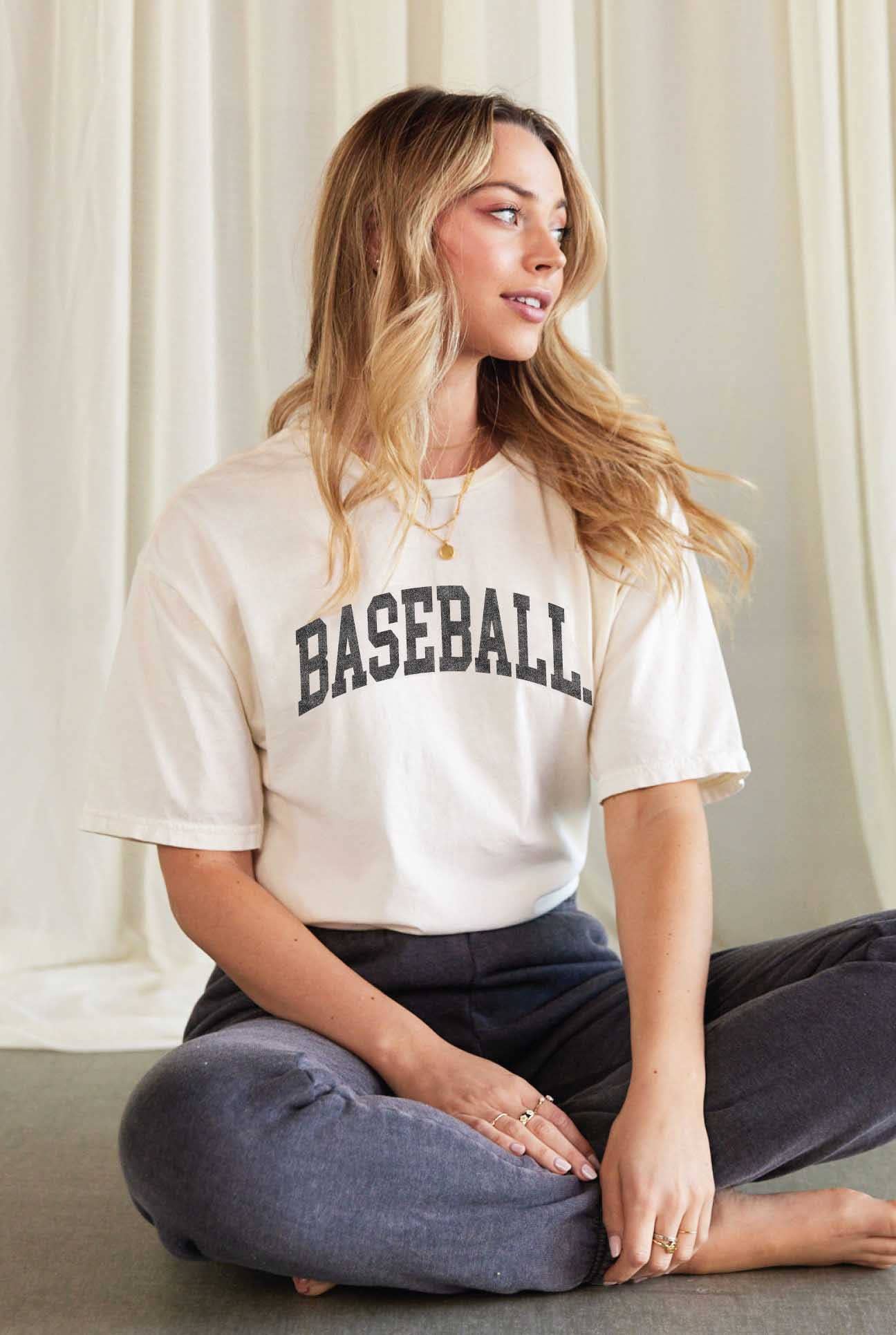 BASEBALL Mineral Washed Graphic Top