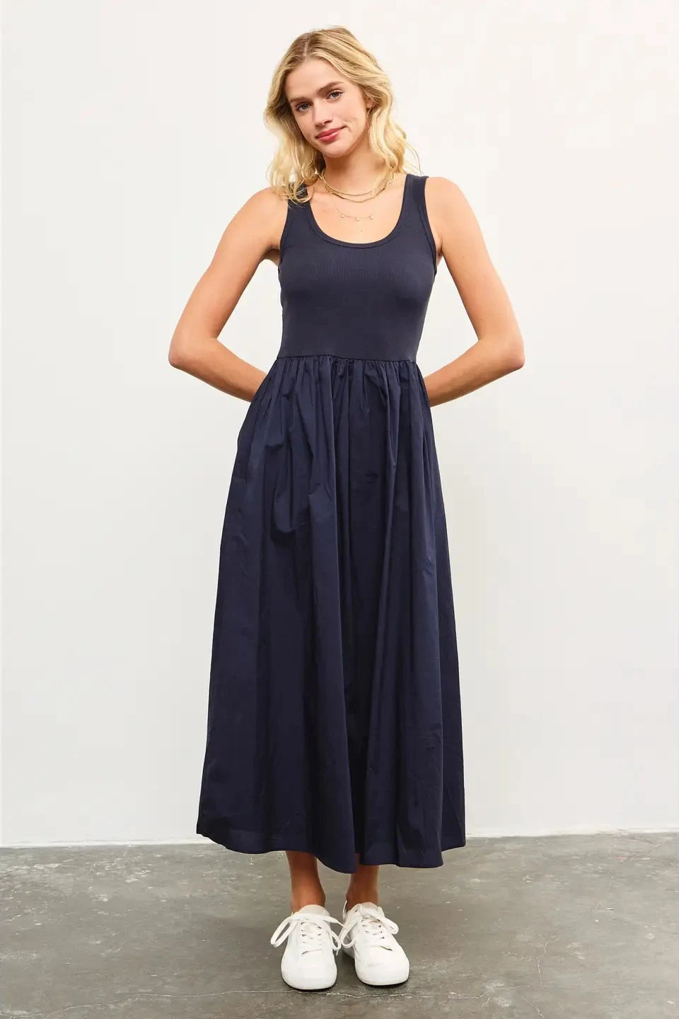 Scoop Neck Dress Midnight