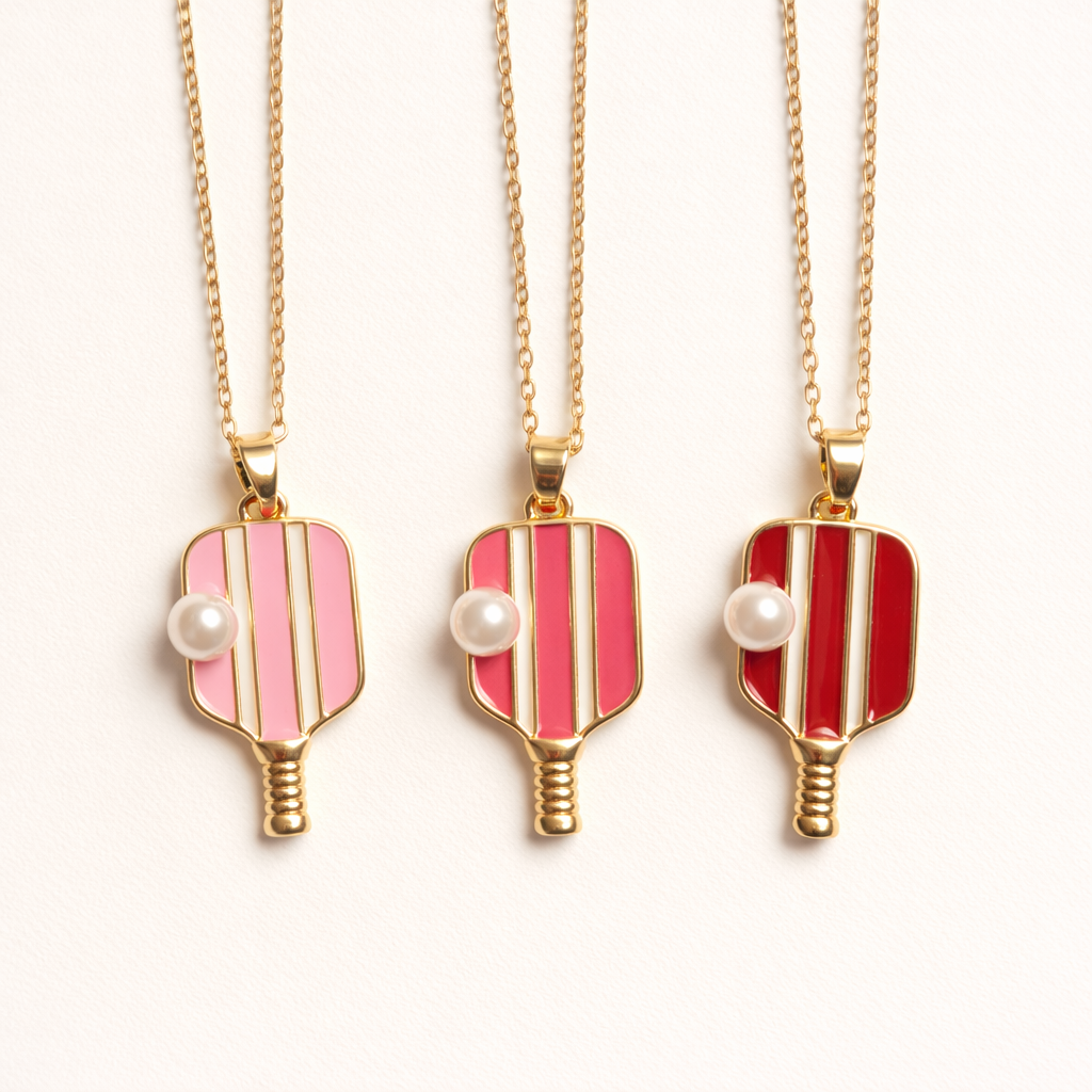 Pickleball Necklaces-Pinks