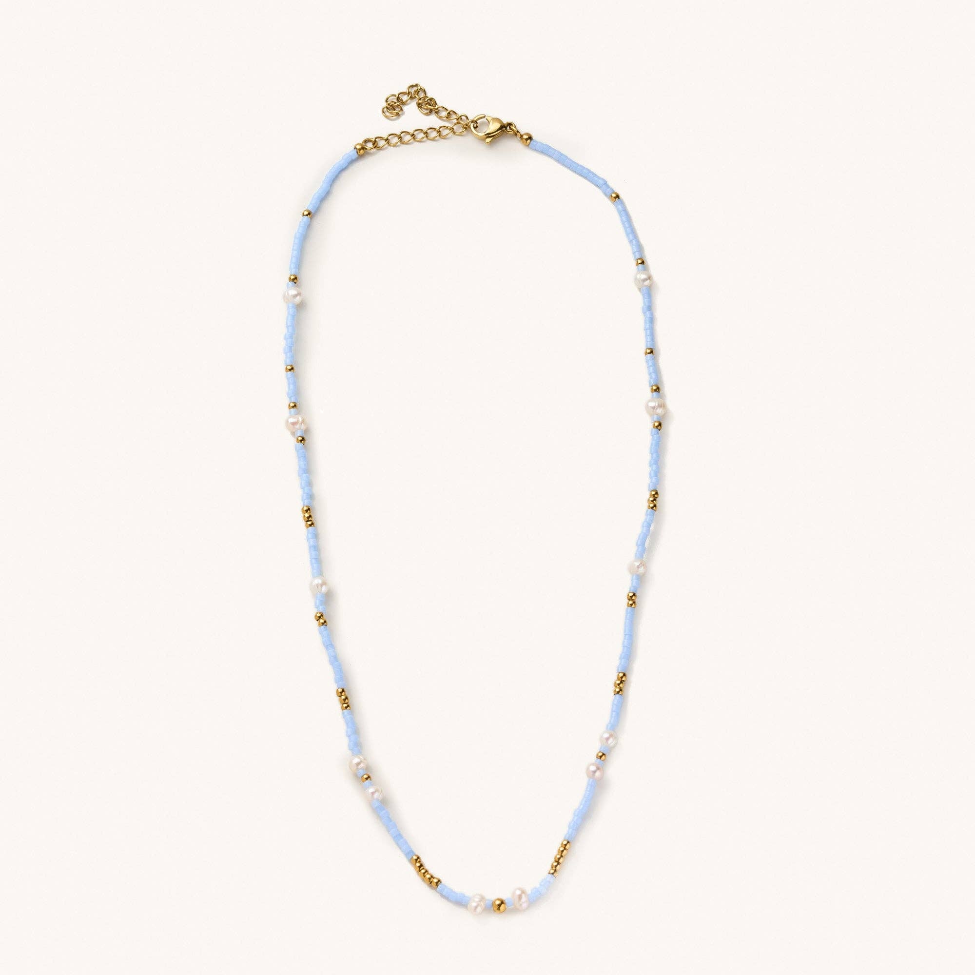 Lucid Blue Mini Beaded Necklace