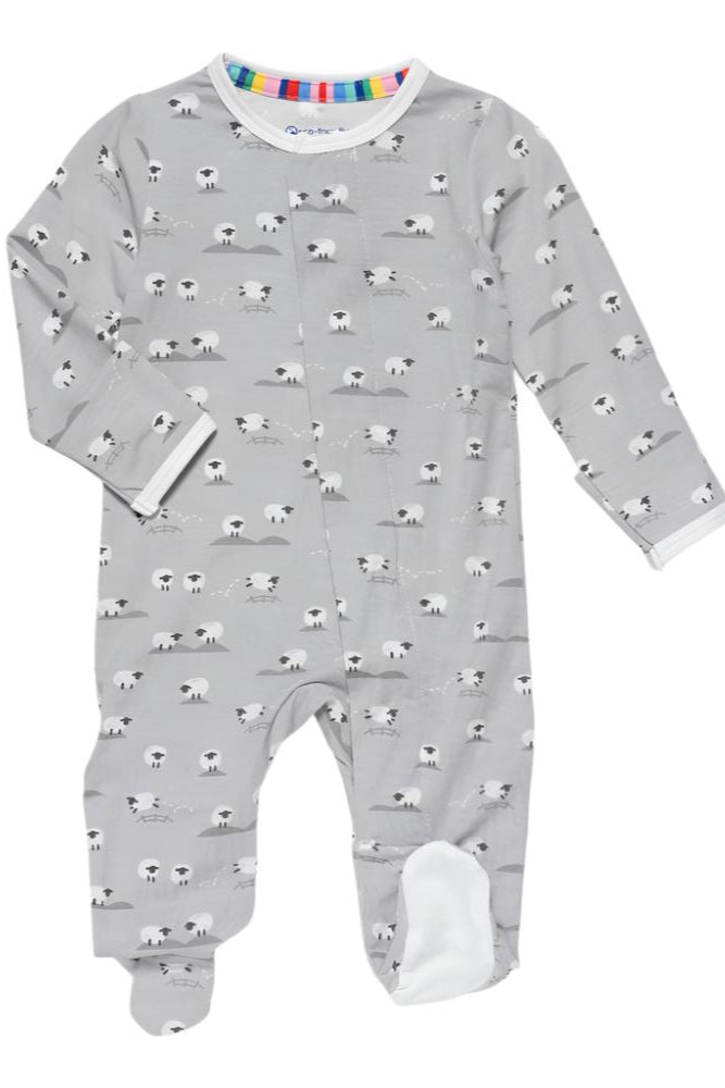 BAA BAA BABY GRAY MODAL MAGNETIC FOOTIE