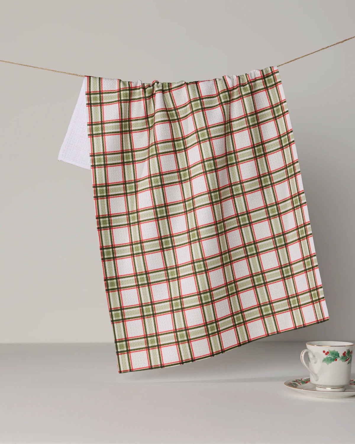 Stocking Plaid Tea Towel - Holiday 2026