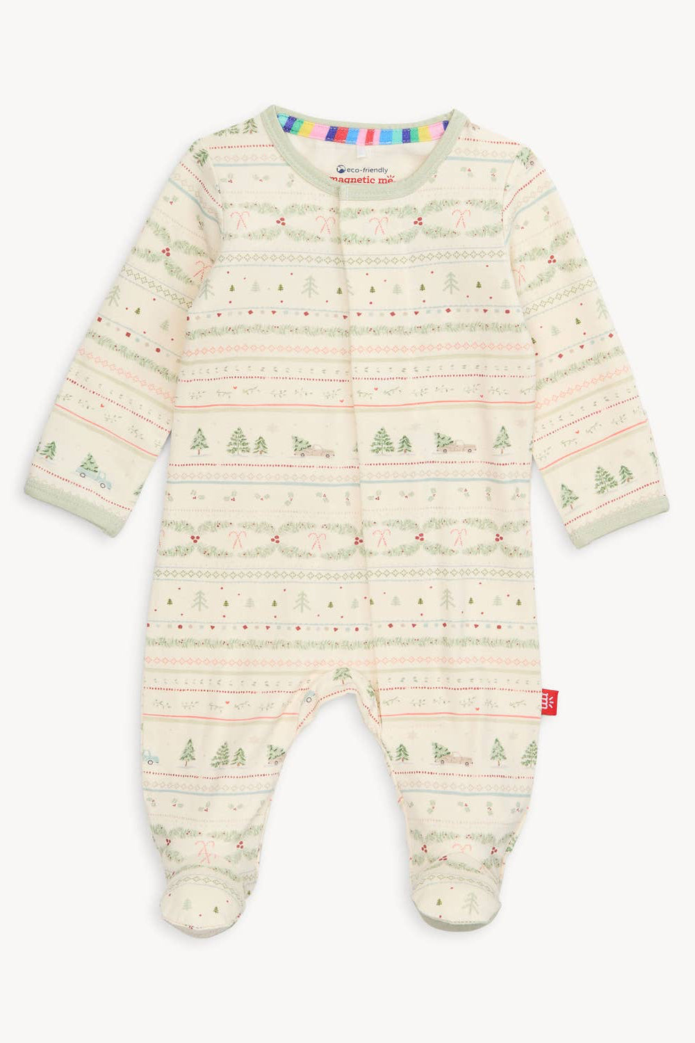Baby onesie with a pattern on a white background