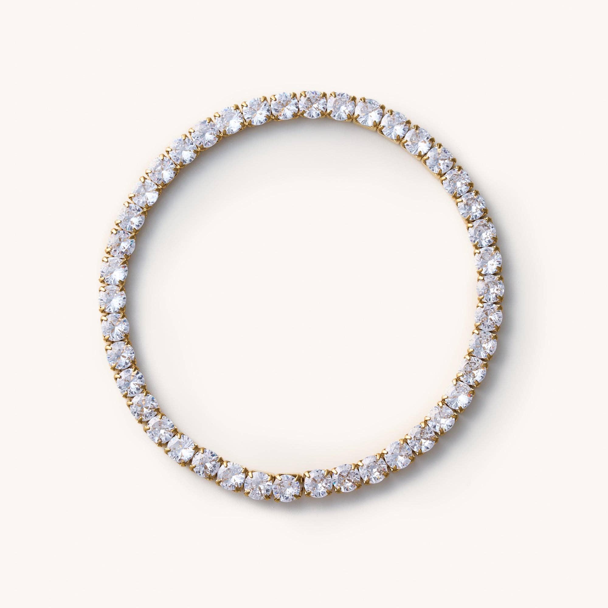 Elastic Tennis Bracelet- Gold