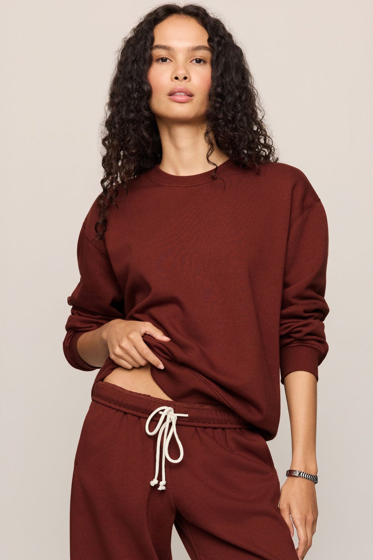 Boyfriend Sweatshirt / velvet rouge